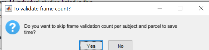 Validate frame count